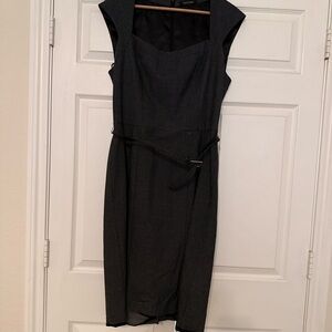 White House Black Market Charcoal Midi Dress